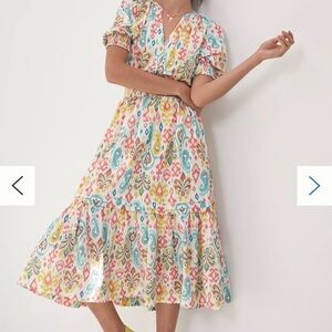 Colorful Patterned Midi Dress